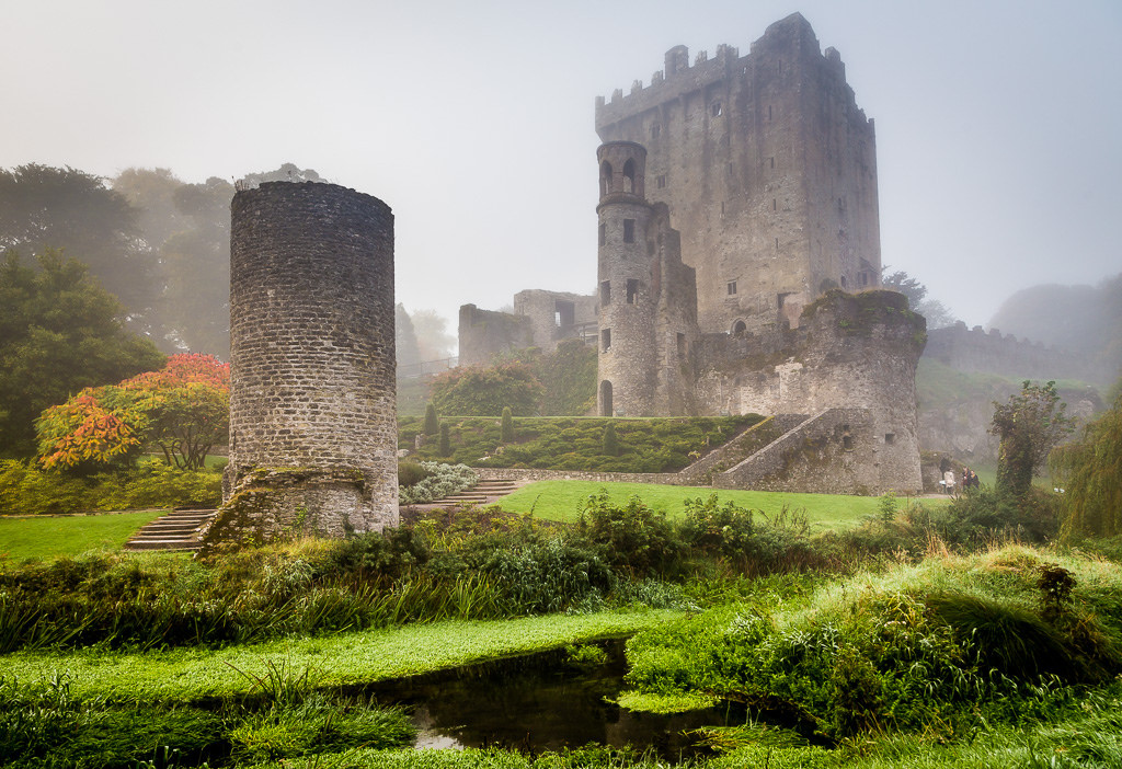 Blarney Castle dans le brouillard