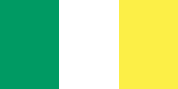 drapeau irlandais avec du doré